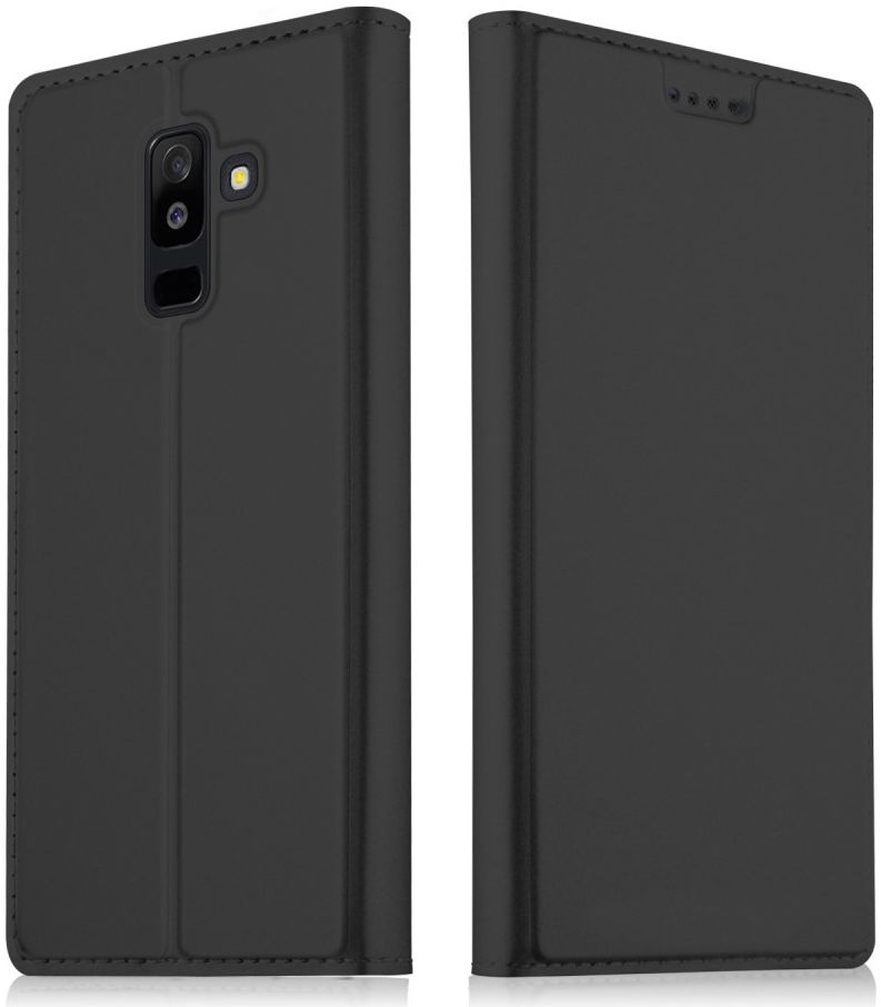 Samsung Galaxy A6 Premium Hoesje met Kaarthouder Zwart afbeelding 1