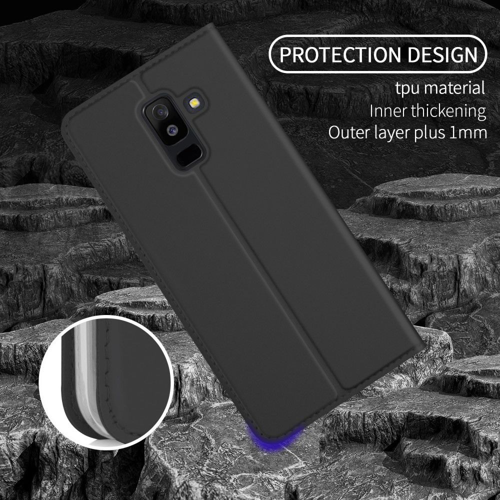 Samsung Galaxy A6 Premium Hoesje met Kaarthouder Zwart afbeelding 6