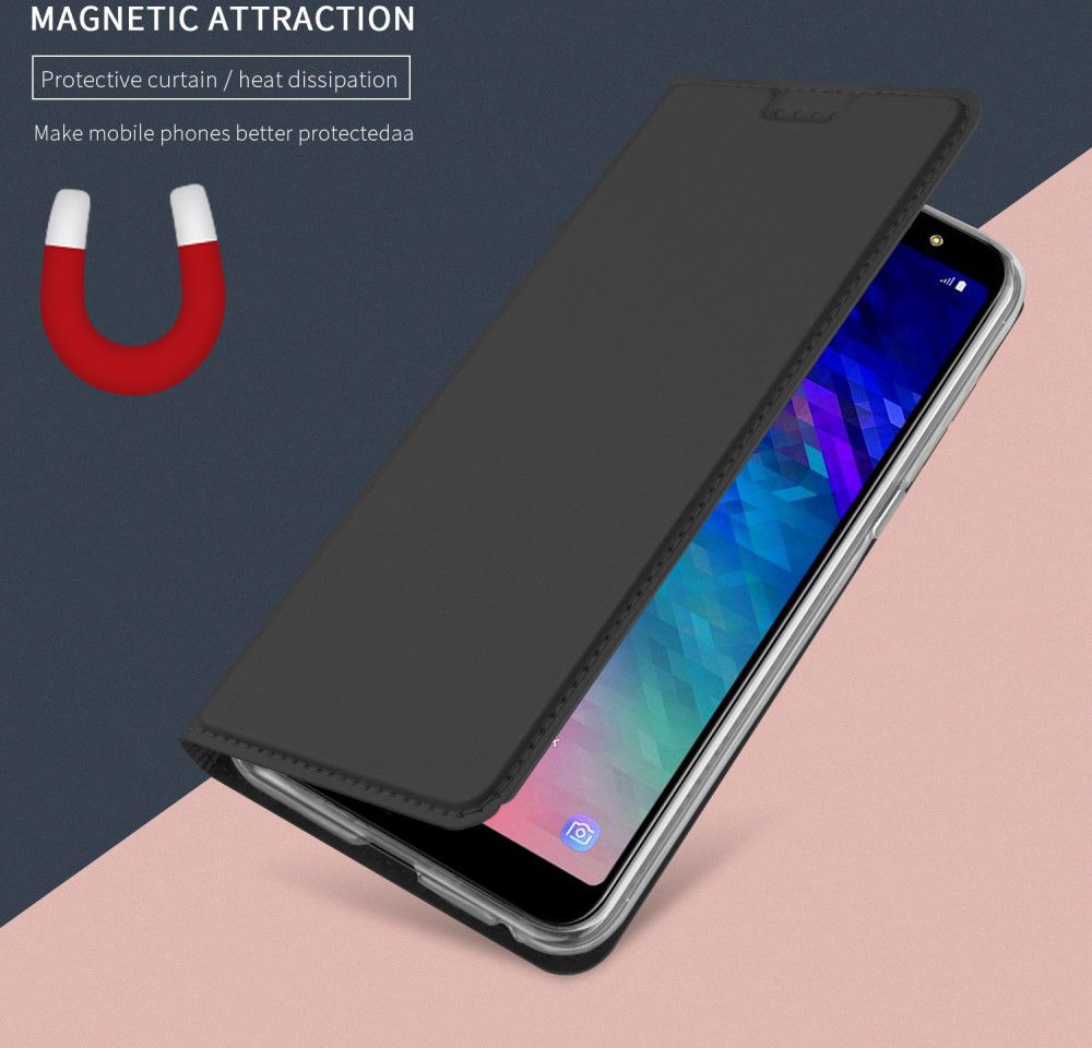 Samsung Galaxy A6 Premium Hoesje met Kaarthouder Zwart afbeelding 7