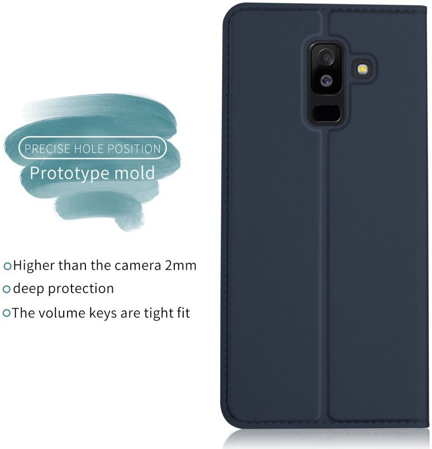 Samsung Galaxy A6 Premium Hoesje met Kaarthouder Blauw afbeelding 5