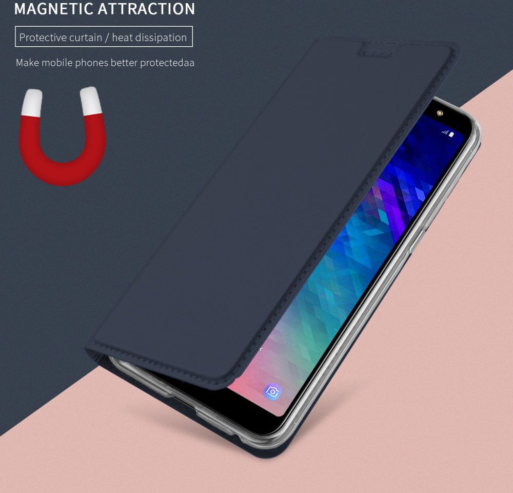 Samsung Galaxy A6 Premium Hoesje met Kaarthouder Blauw afbeelding 6