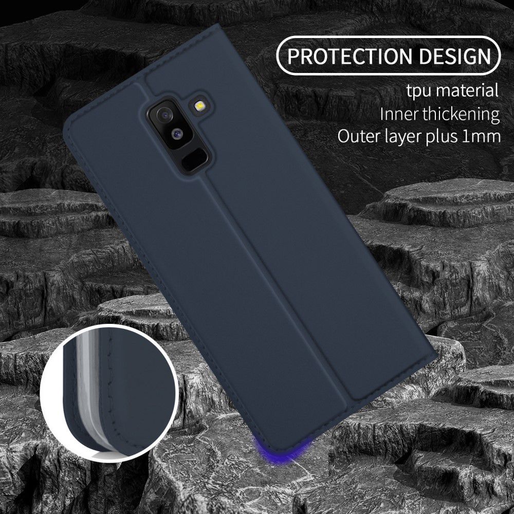 Samsung Galaxy A6 Premium Hoesje met Kaarthouder Blauw afbeelding 7