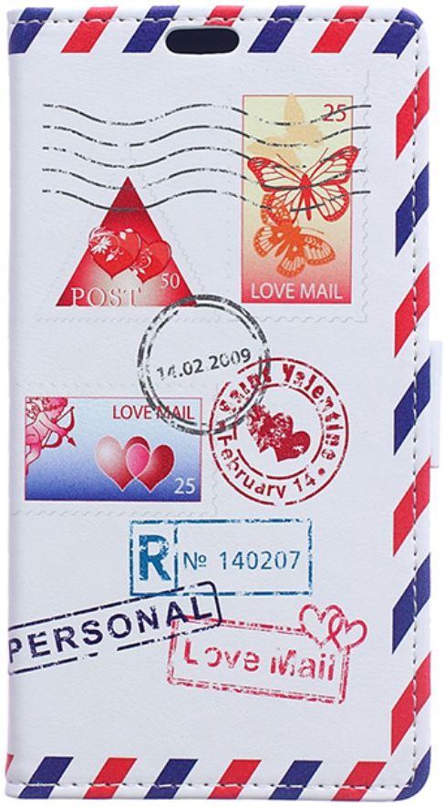 Samsung Galaxy A6 Portemonnee Hoesje met Love Mail Print afbeelding 1