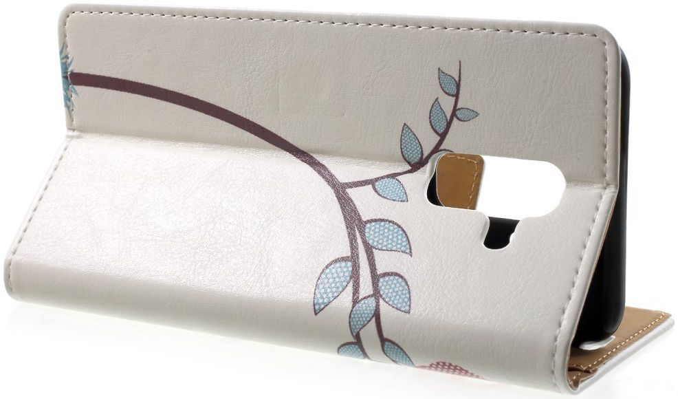 Samsung Galaxy A6 Lederen Portemonnee Hoesje met Cute Owls Print afbeelding 4
