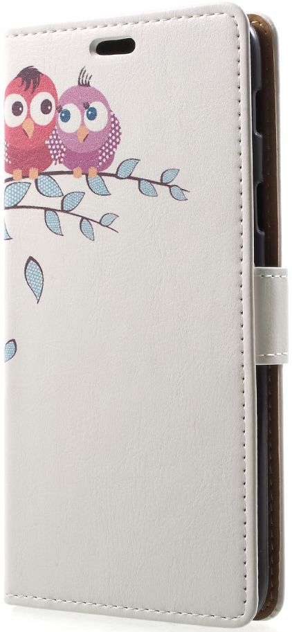 Samsung Galaxy A6 Lederen Portemonnee Hoesje met Cute Owls Print afbeelding 6