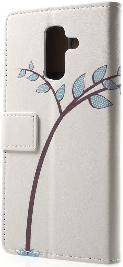 Samsung Galaxy A6 Lederen Portemonnee Hoesje met Cute Owls Print afbeelding 7