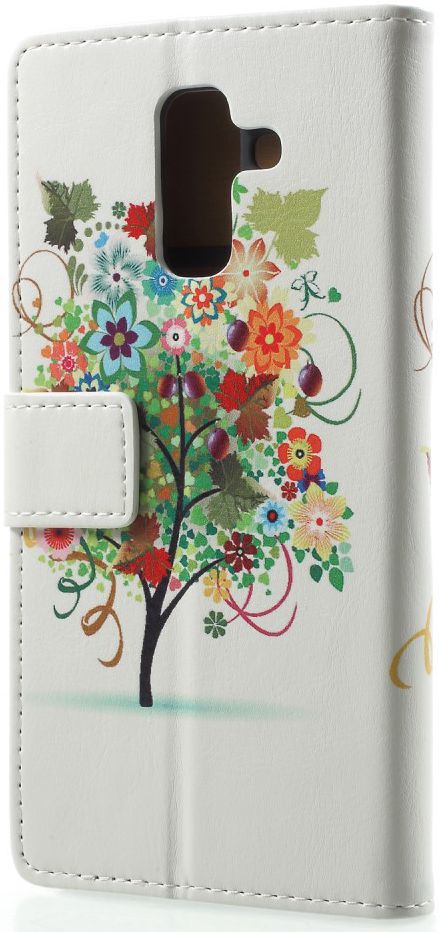 Samsung Galaxy A6 Plus Lederen Portemonnee Hoesje met Tree Print afbeelding 6