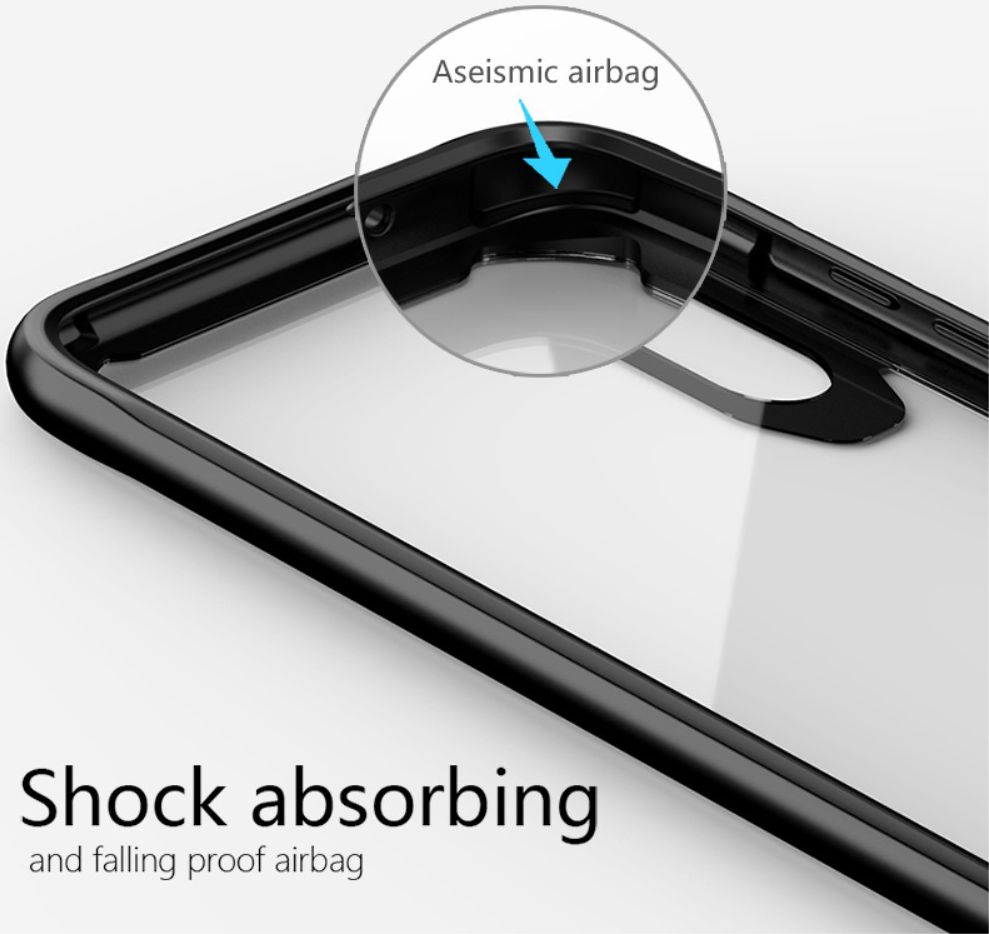 Ipaky Hybrid Back Cover Case Huawei P20 Lite Zwart afbeelding 4