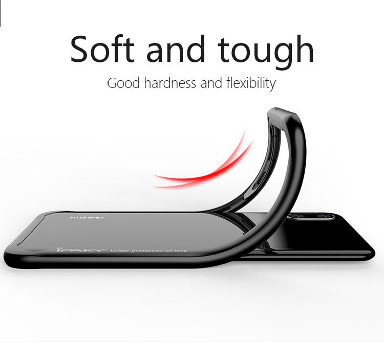 Ipaky Hybrid Back Cover Case Huawei P20 Lite Zwart afbeelding 5