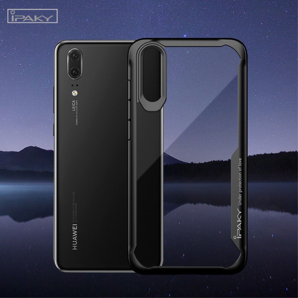 Ipaky Hybrid Back Cover Case Huawei P20 Lite Zwart afbeelding 8