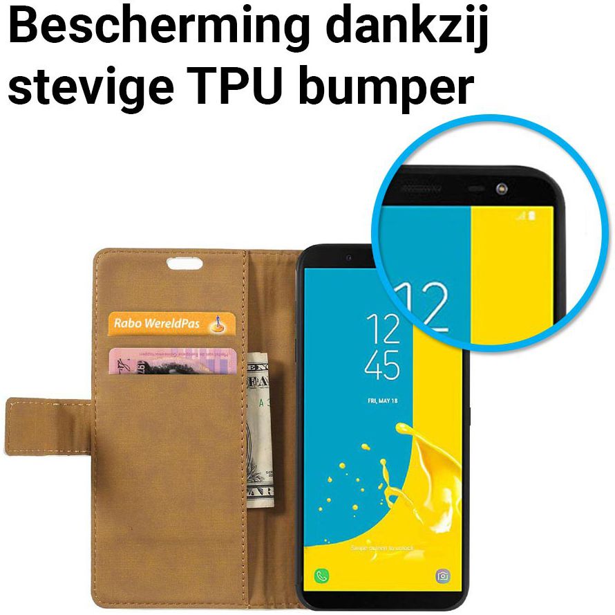 Samsung Galaxy J6 2018 Lederen Portemonnee Hoesje met Cute Owls Print afbeelding 6