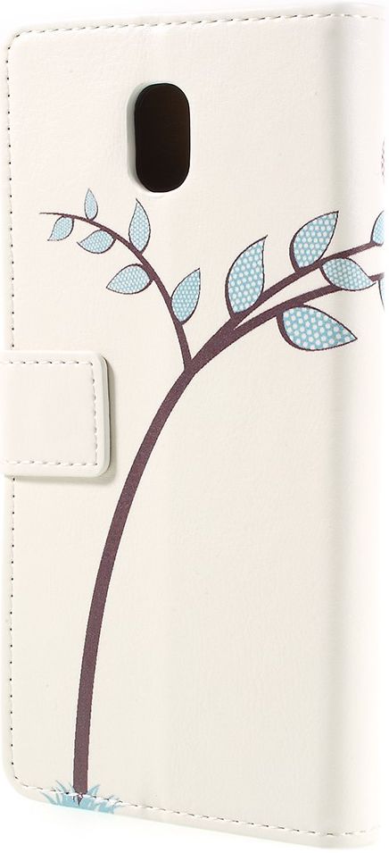 Samsung Galaxy J6 2018 Lederen Portemonnee Hoesje met Cute Owls Print afbeelding 11