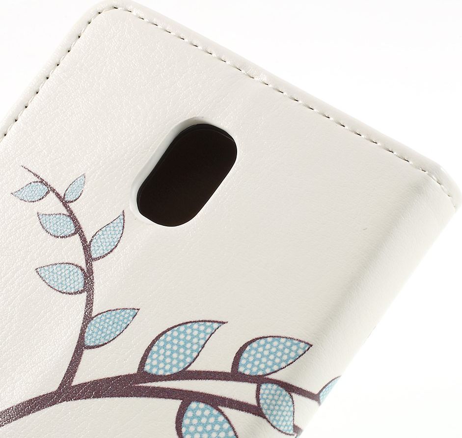 Samsung Galaxy J6 2018 Lederen Portemonnee Hoesje met Cute Owls Print afbeelding 13