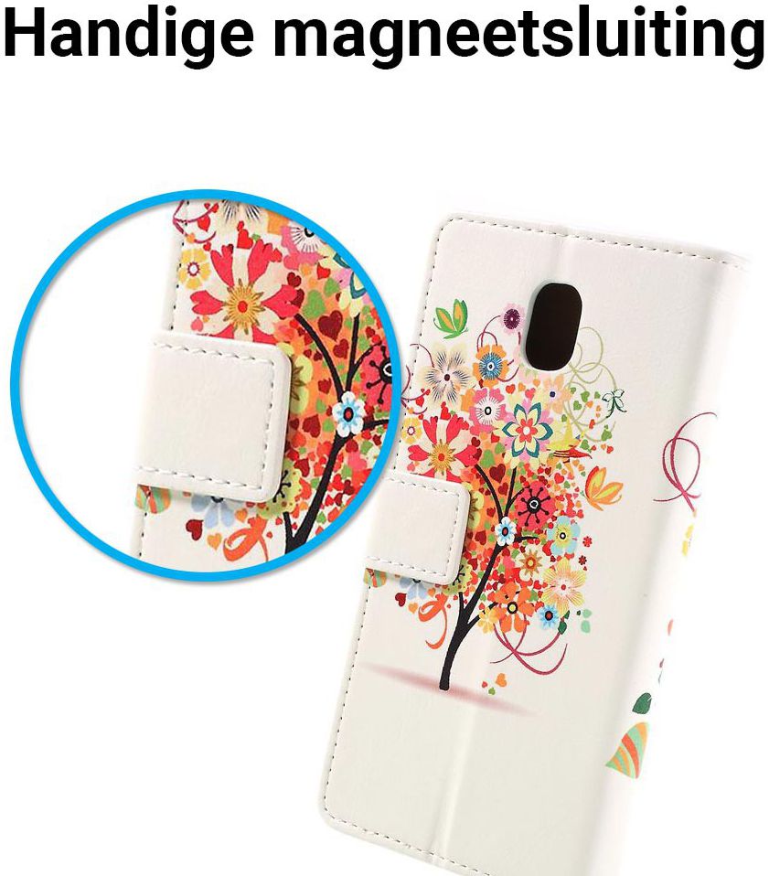 Samsung Galaxy J6 (2018) Lederen Portemonnee Hoesje Tree Print afbeelding 3