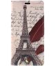 Samsung Galaxy J6 (2018) Lederen Portemonnee Hoesje Eiffeltoren Print