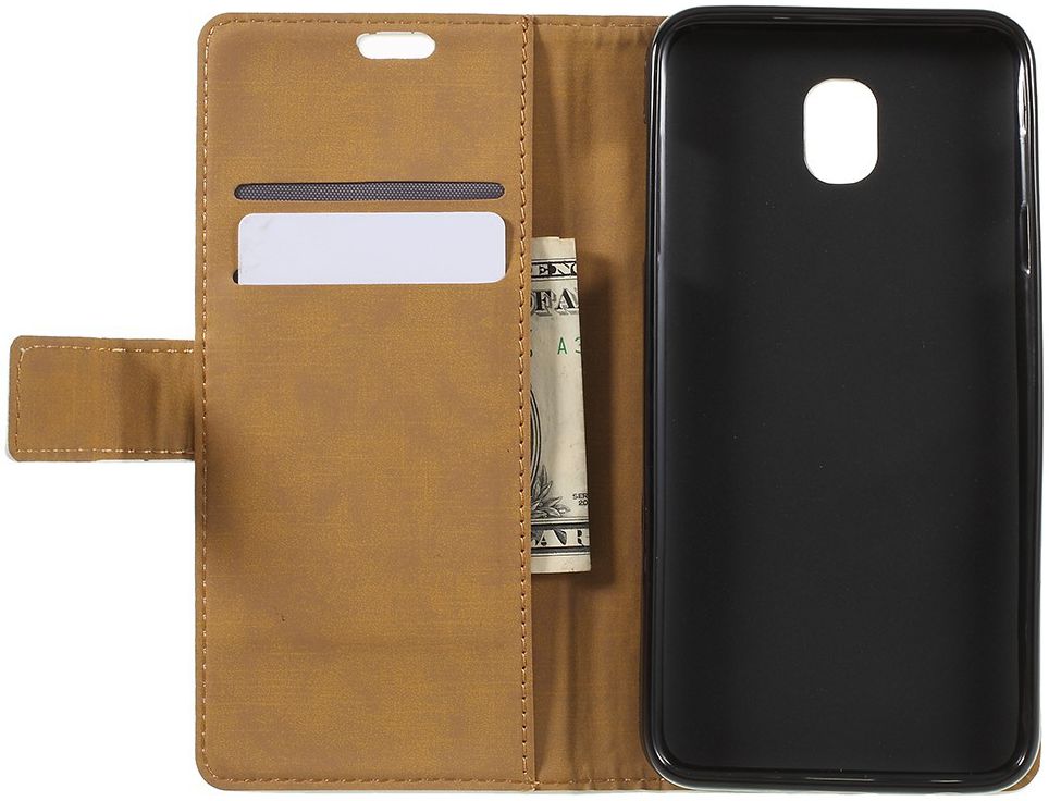 Samsung Galaxy J6 (2018) Lederen Portemonnee Hoesje Eiffeltoren Print afbeelding 8