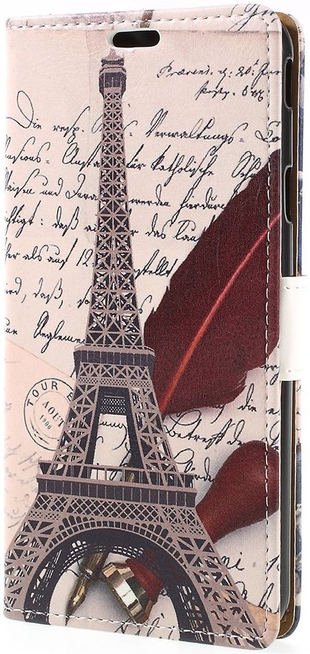 Samsung Galaxy J6 (2018) Lederen Portemonnee Hoesje Eiffeltoren Print afbeelding 9