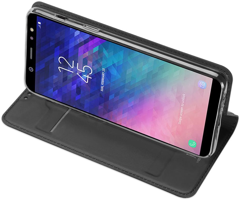 Dux Ducis Premium Book Case Samsung Galaxy A6 Hoesje Grijs afbeelding 4