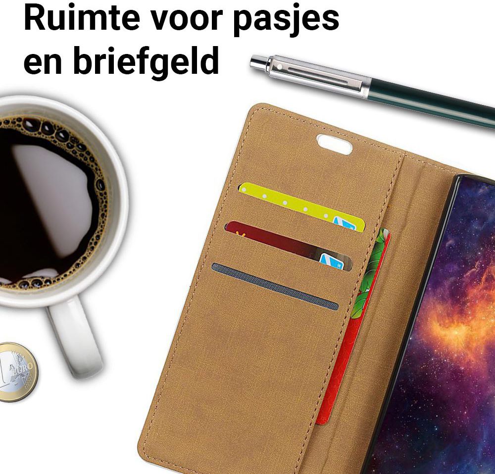 Samsung Galaxy A6 Lederen Wallet Stand Hoesje Zilver afbeelding 3