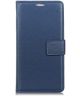Samsung Galaxy A6 Lederen Wallet Stand Hoesje Blauw