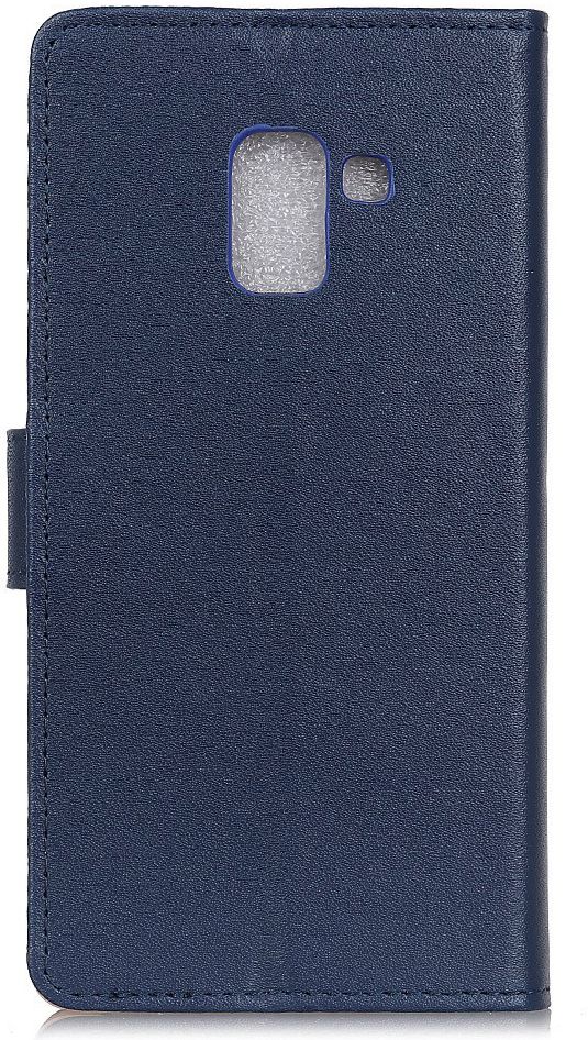 Samsung Galaxy A6 Lederen Wallet Stand Hoesje Blauw afbeelding 10