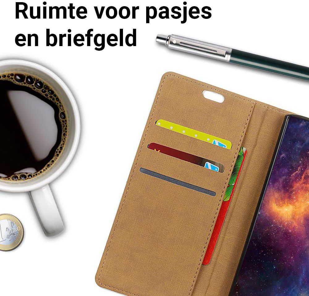 Samsung Galaxy A6 Lederen Wallet Stand Hoesje Blauw afbeelding 3