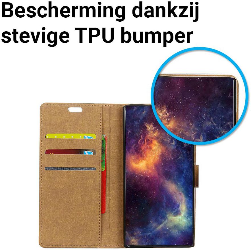 Samsung Galaxy A6 Lederen Wallet Stand Hoesje Blauw afbeelding 5