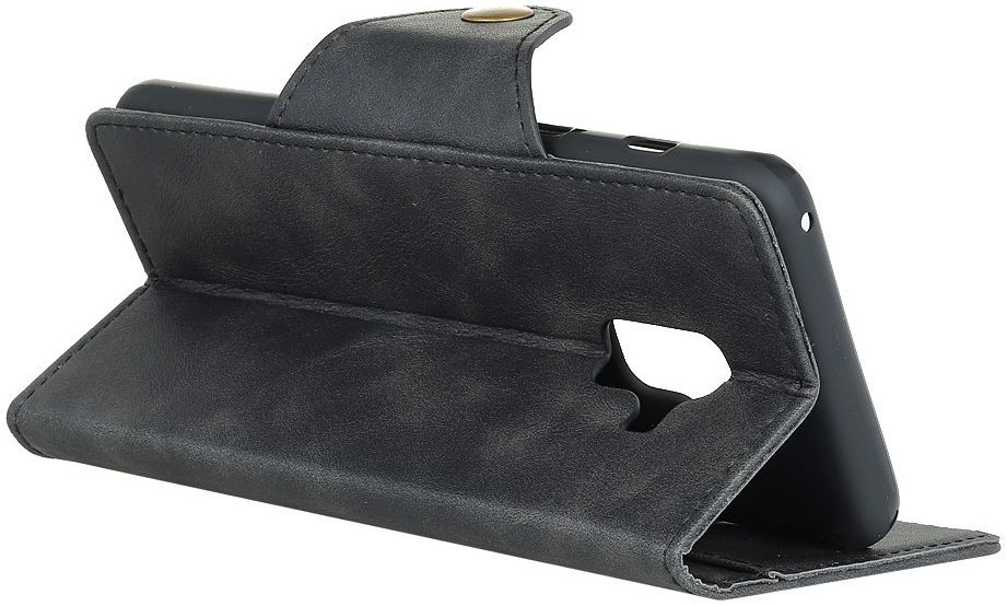 Samsung Galaxy A6 Lederen Wallet Book Case Zwart afbeelding 10