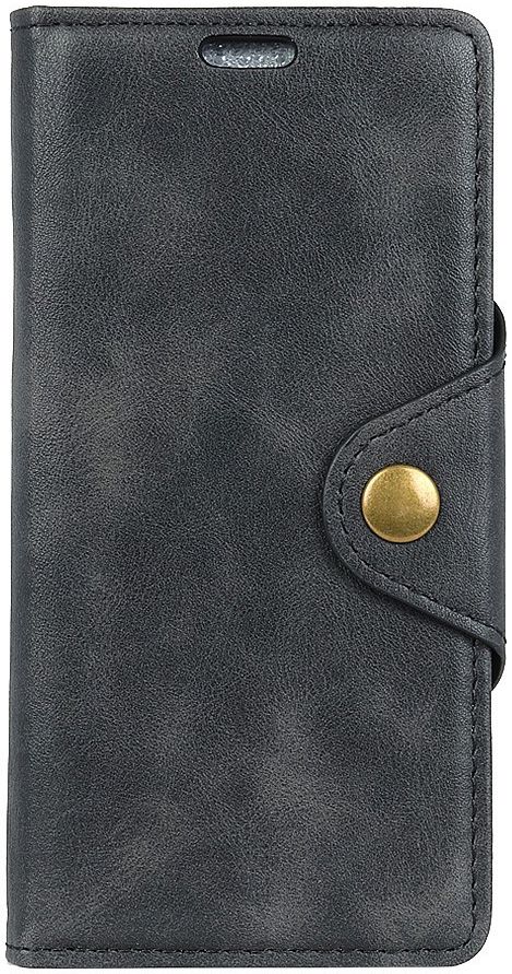 Samsung Galaxy A6 Lederen Wallet Book Case Zwart afbeelding 1