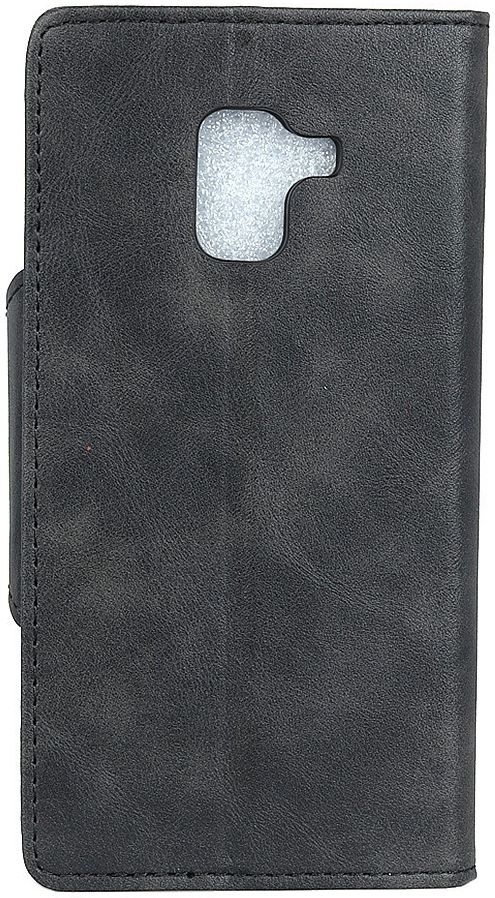 Samsung Galaxy A6 Lederen Wallet Book Case Zwart afbeelding 12