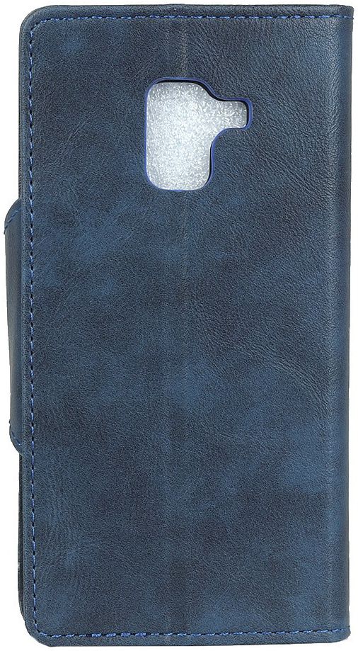 Samsung Galaxy A6 Lederen Wallet Book Case Blauw afbeelding 12
