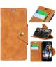 Samsung Galaxy A6 Lederen Wallet Book Case Bruin