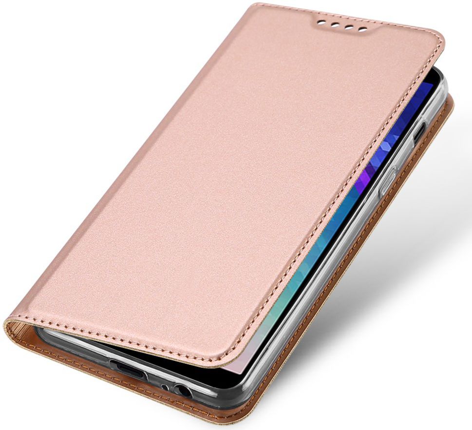 Dux Ducis Book Case Samsung Galaxy A6 Plus Hoesje Roze Goud afbeelding 1