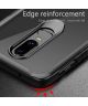 OnePlus 6 Hybride Back Cover Hoesje Transparant / Zwart