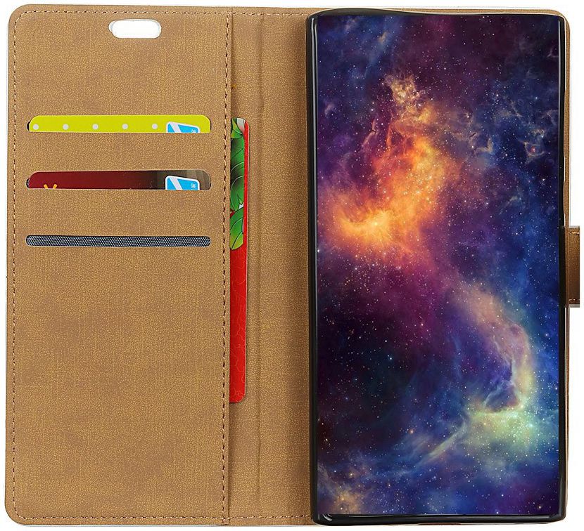 Samsung Galaxy A6 Plus Lederen Wallet Stand Hoesje Zilver afbeelding 2