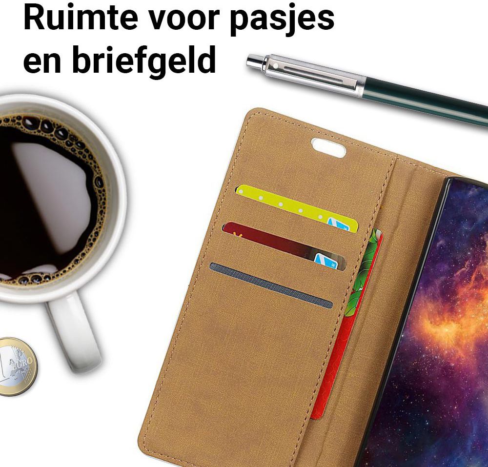 Samsung Galaxy A6 Plus Lederen Wallet Stand Hoesje Zilver afbeelding 4