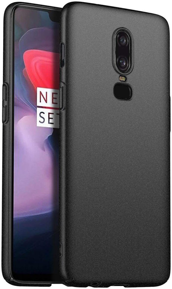 OnePlus 6 Sandstone Hoesje Zwart afbeelding 1