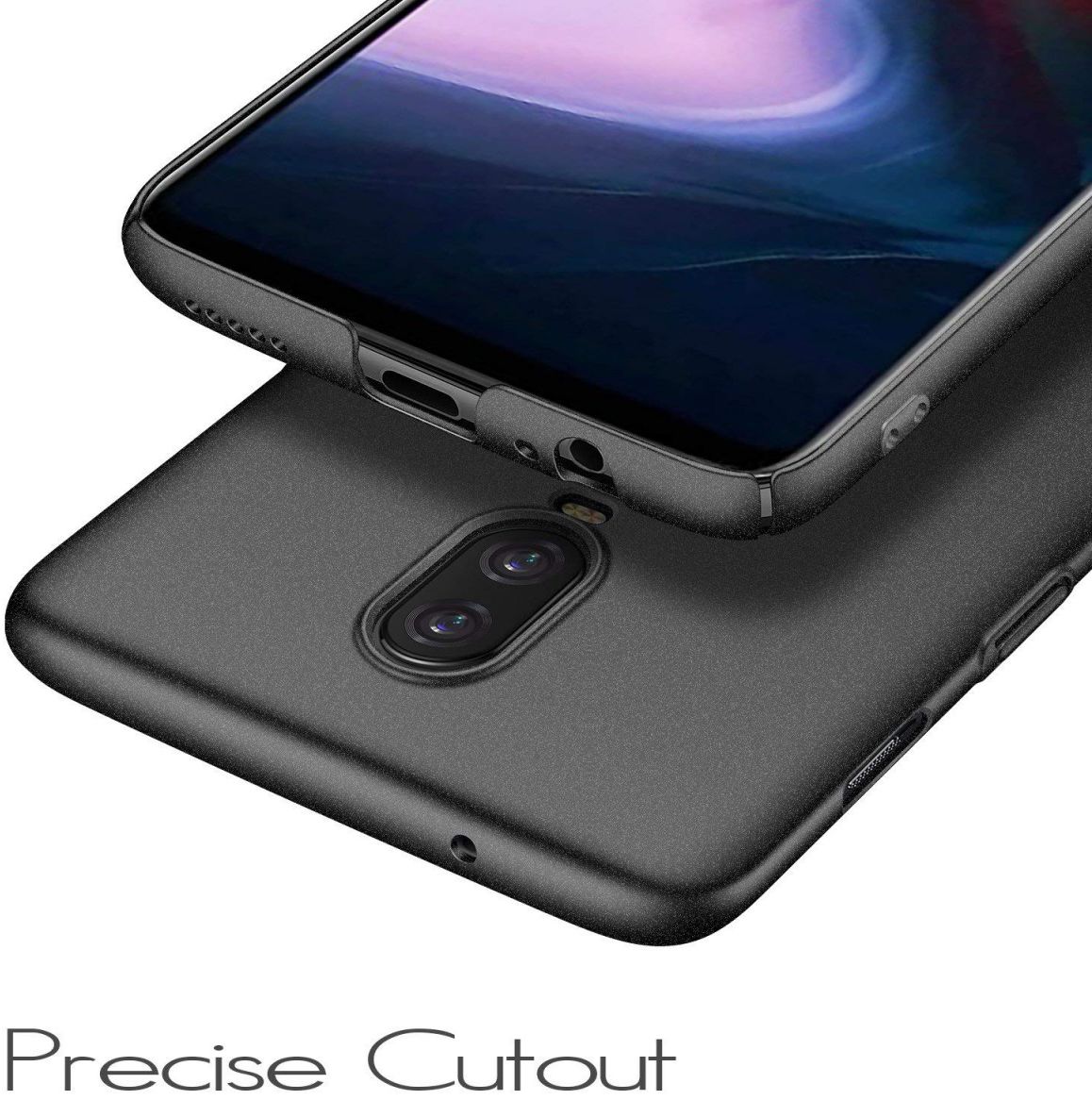 OnePlus 6 Sandstone Hoesje Zwart afbeelding 2