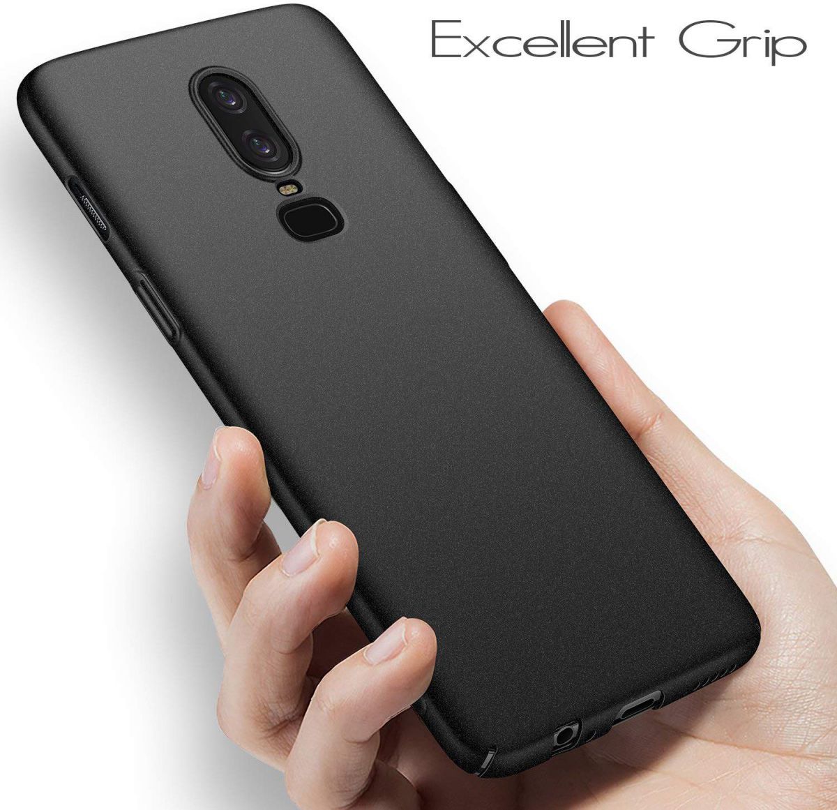 OnePlus 6 Sandstone Hoesje Zwart afbeelding 3