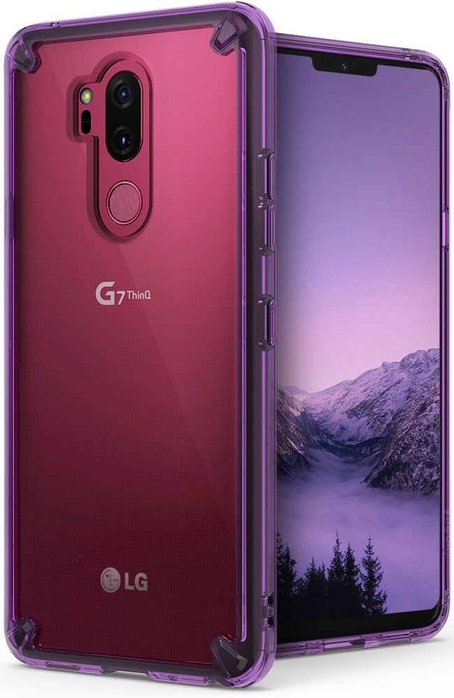 Ringke Fusion LG G7 ThinQ Hoesje Doorzichtig Orchid Purple afbeelding 1
