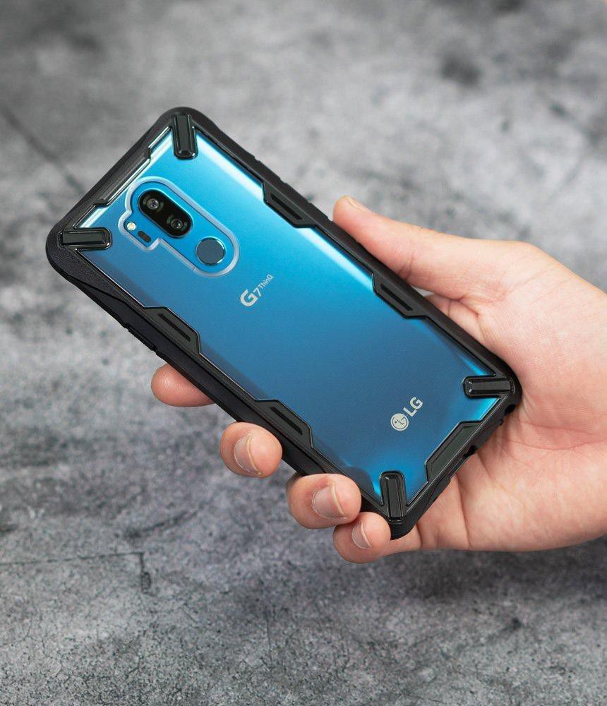 Ringke Fusion X LG G7 ThinQ Hoesje Doorzichtig Black afbeelding 11
