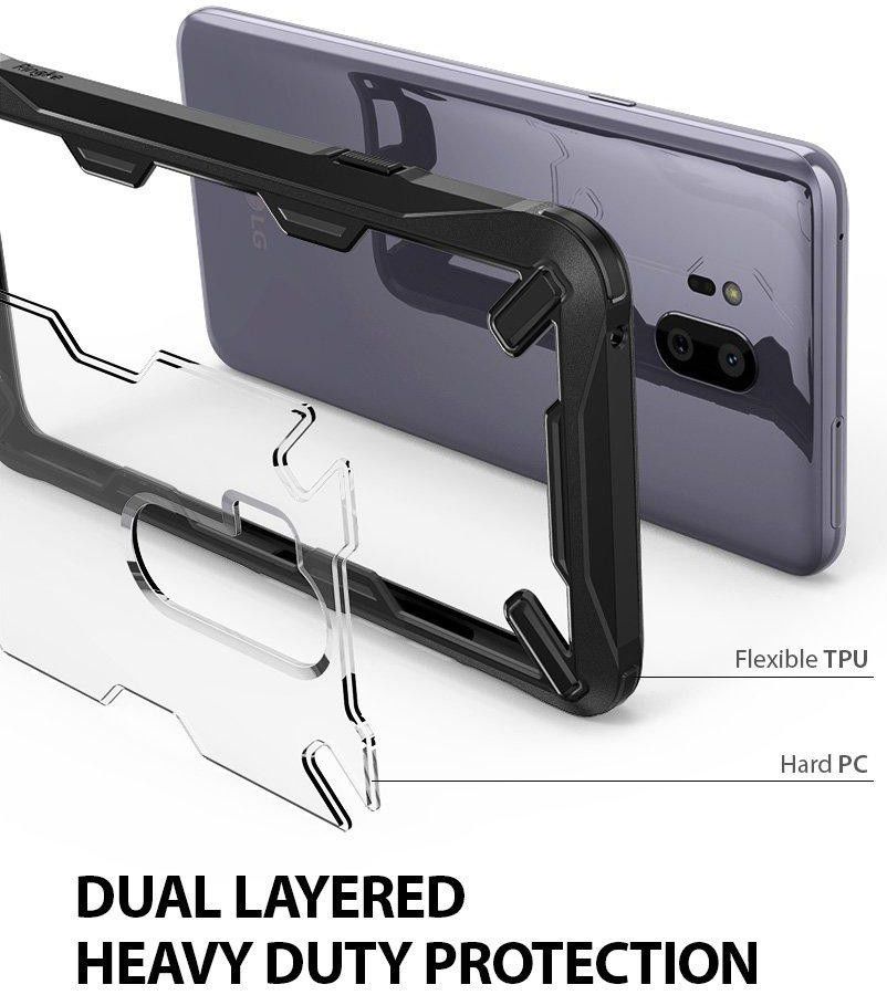Ringke Fusion X LG G7 ThinQ Hoesje Doorzichtig Black afbeelding 2