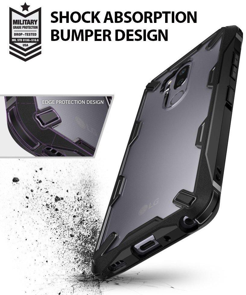Ringke Fusion X LG G7 ThinQ Hoesje Doorzichtig Black afbeelding 4