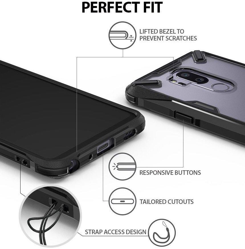 Ringke Fusion X LG G7 ThinQ Hoesje Doorzichtig Black afbeelding 5