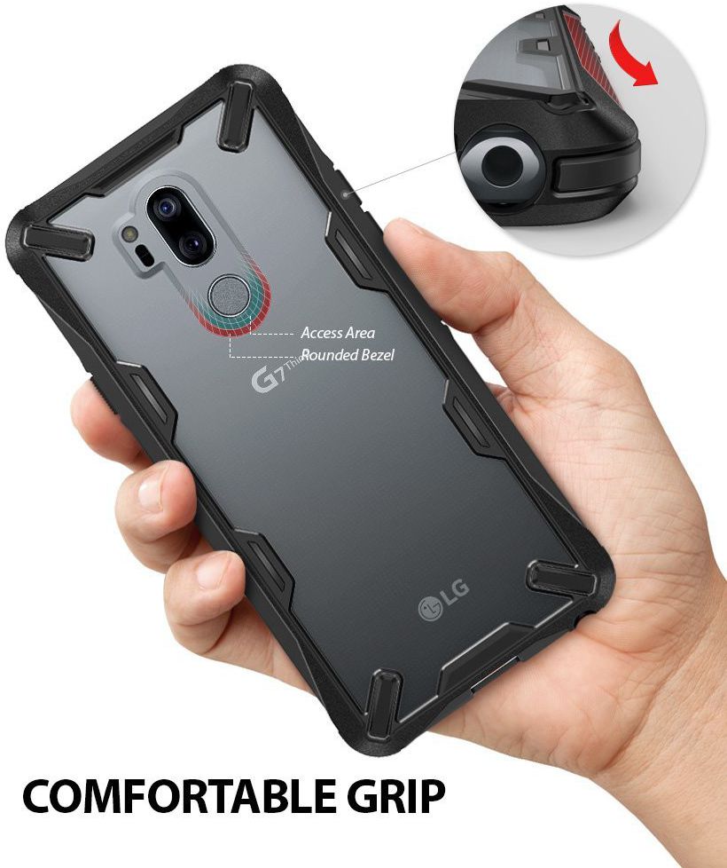 Ringke Fusion X LG G7 ThinQ Hoesje Doorzichtig Black afbeelding 6