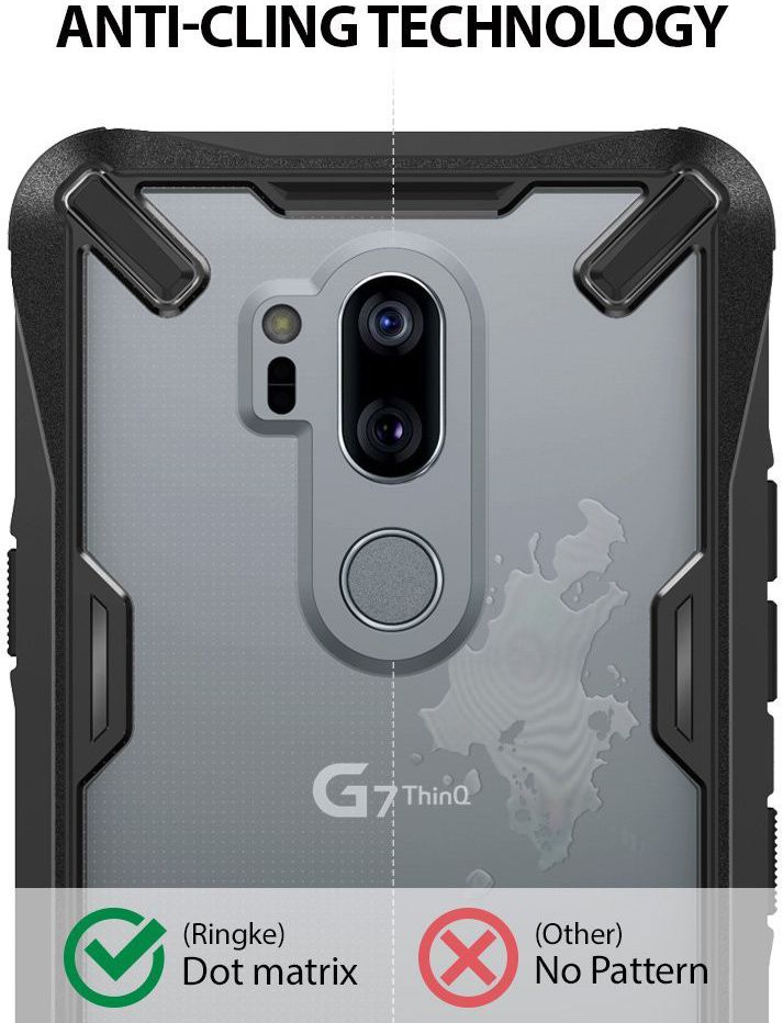 Ringke Fusion X LG G7 ThinQ Hoesje Doorzichtig Black afbeelding 7