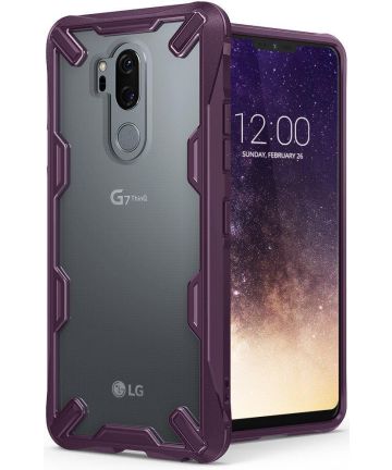 Ringke Fusion X LG G7 ThinQ Hoesje Doorzichtig Lilac Purple Hoesjes