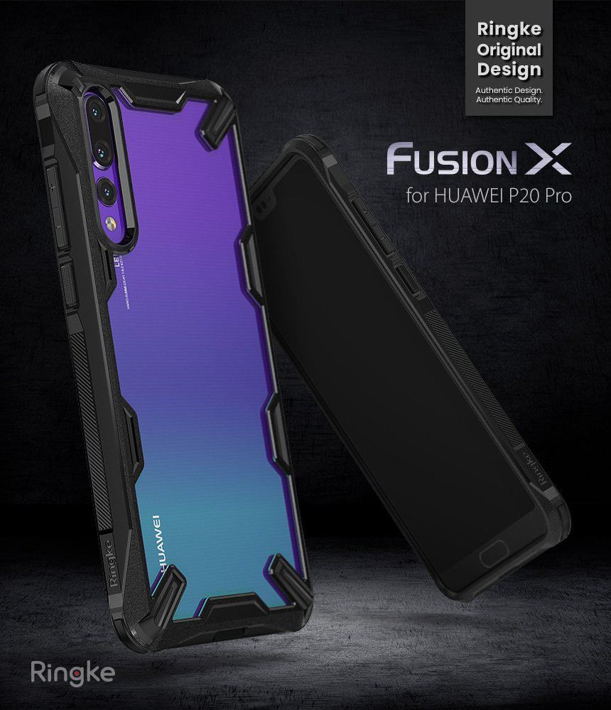 Ringke Fusion X Huawei P20 Pro Hoesje Doorzichtig Black afbeelding 8