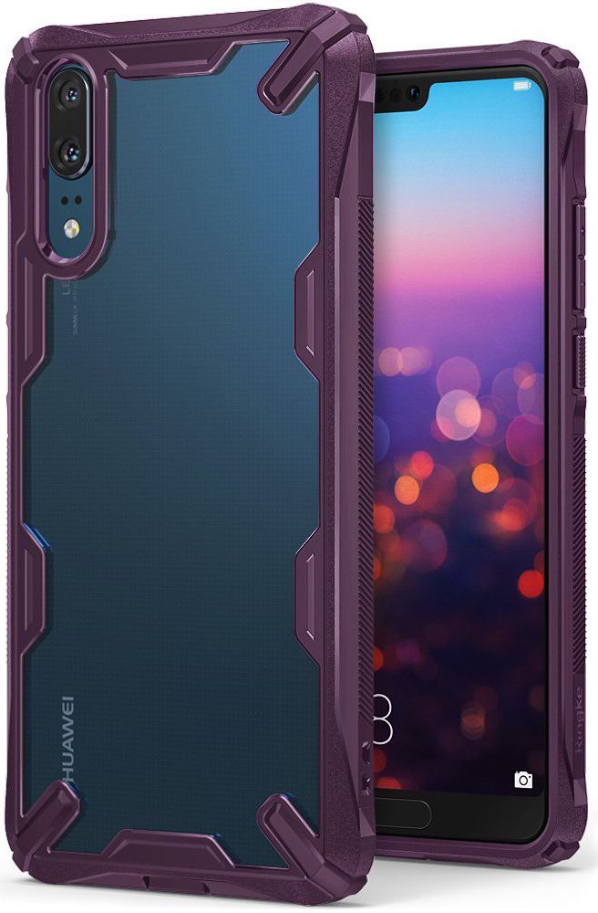 Ringke Fusion X Huawei P20 Hoesje Doorzichtig Lilac Purple afbeelding 1