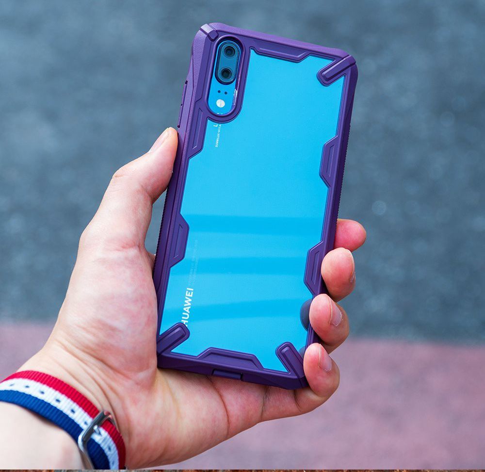 Ringke Fusion X Huawei P20 Hoesje Doorzichtig Lilac Purple afbeelding 8